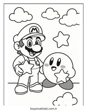 Kirby boyama sayfası – renkli çizimler, okul öncesi