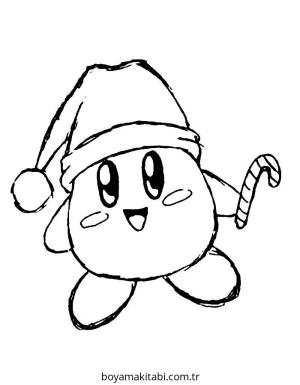Kirby boyama sayfası – kolay boyama, eğitici aktivite