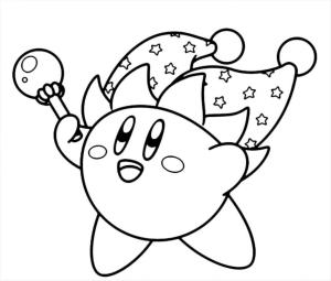 Kirby boyama sayfası,  coloring page, Palyaço Kirby, 