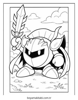 Kirby boyama sayfası – el becerilerini geliştirir, boyama çalışması