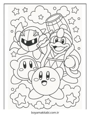 Kirby boyama sayfası – evde etkinlik, ücretsiz yazdır