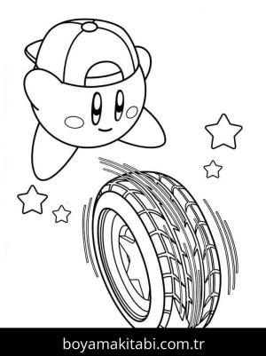 Kirby boyama sayfası – keyifli zaman, renkli çizimler