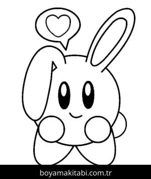 Kirby boyama sayfası – çocuk aktivitesi, PDF indir