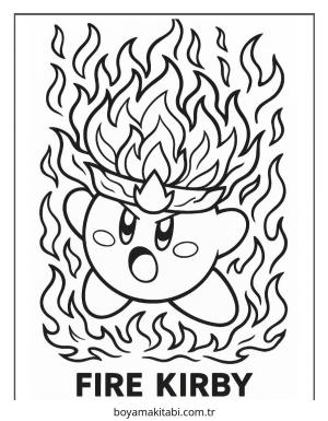 Kirby boyama sayfası – eğitici aktivite, yaratıcılık