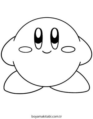 Kirby boyama sayfası – renkli çizimler, okul öncesi