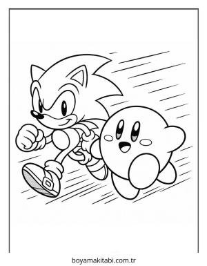 Kirby boyama sayfası – eğlenceli etkinlik, el becerilerini geliştirir