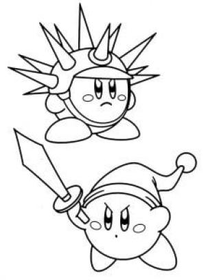 Kirby boyama sayfası,  coloring page, Kirby şövalyesi, 