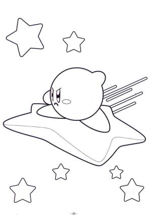 Kirby boyama sayfası,  coloring page, Yıldızda Uçan Kirby, 