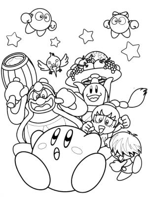 Kirby boyama sayfası,  coloring page, Kirby ve Arkadaşları, 