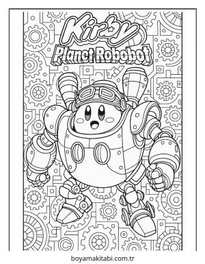 Kirby boyama sayfası – keyifli zaman, renkli çizimler