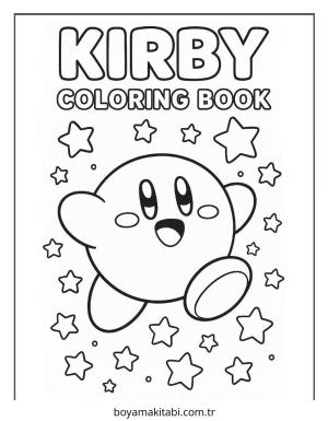 Kirby boyama sayfası – boyama çalışması, yaratıcılığı geliştirir