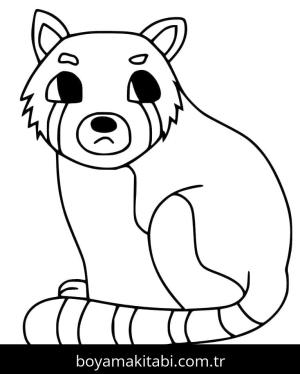Kırmızı Panda boyama sayfası – keyifli zaman, renkli çizimler