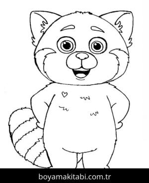 Kırmızı Panda boyama sayfası – evde etkinlik, ücretsiz yazdır