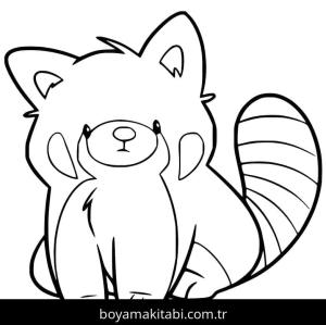 Kırmızı Panda boyama sayfası – keyifli zaman, renkli çizimler