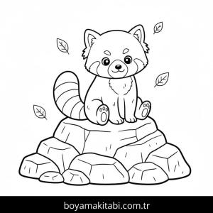 Kırmızı Panda boyama sayfası – yaratıcılık, eğlenceli etkinlik