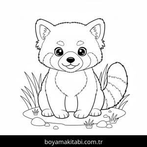 Kırmızı Panda boyama sayfası – eğlenceli etkinlik, el becerilerini geliştirir
