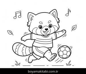 Kırmızı Panda boyama sayfası – boyama çalışması, yaratıcılığı geliştirir