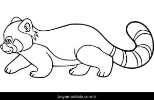 Kırmızı Panda boyama sayfası – boyama etkinliği, çocuk aktivitesi