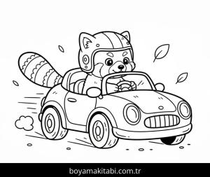 Kırmızı Panda boyama sayfası – eğlenceli etkinlik, el becerilerini geliştirir