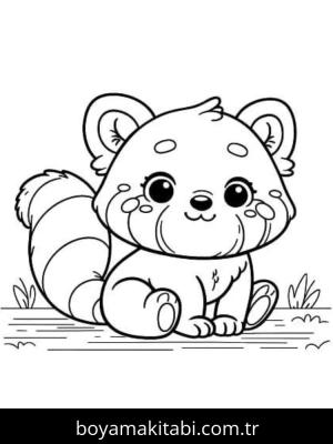 Kırmızı Panda boyama sayfası – yaratıcılık, eğlenceli etkinlik
