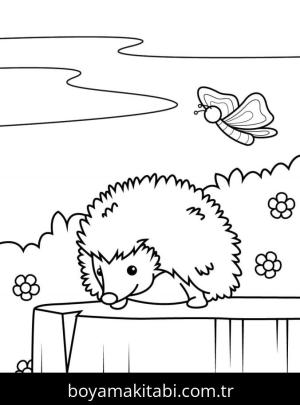 Kirpi boyama sayfası – ücretsiz yazdır, boyama etkinliği