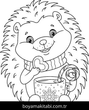 Kirpi boyama sayfası – ücretsiz yazdır, boyama etkinliği