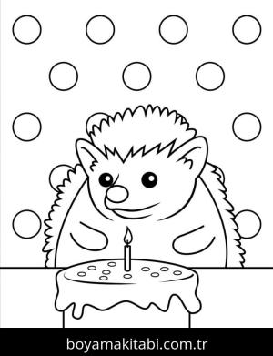 Kirpi boyama sayfası – eğitici aktivite, yaratıcılık