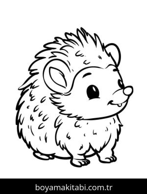 Kirpi boyama sayfası – eğlenceli etkinlik, el becerilerini geliştirir