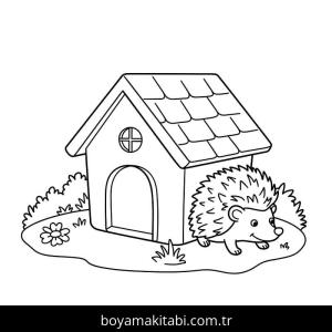 Kirpi boyama sayfası – boyama çalışması, yaratıcılığı geliştirir