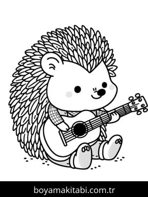 Kirpi boyama sayfası – yaratıcılığı geliştirir, keyifli zaman