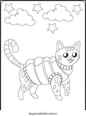 Kış Hayvanları boyama sayfası – sevimli karakter, sanatsal çalışma