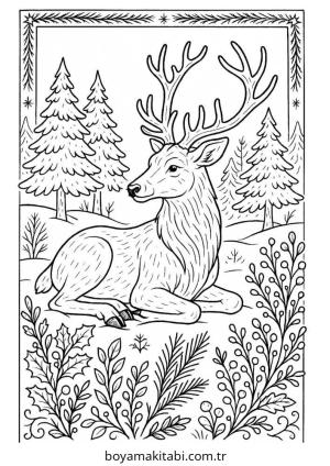 Kış Hayvanları boyama sayfası – eğitici aktivite, yaratıcılık