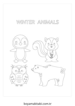 Kış Hayvanları Boyama