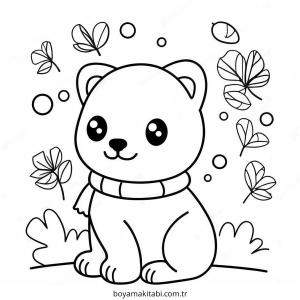 Kış Hayvanları boyama sayfası – çocuk aktivitesi, PDF indir