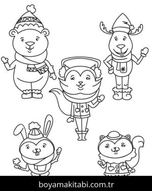 Kış Mevsimi boyama sayfası – evde etkinlik, ücretsiz yazdır