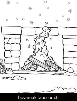 Kış Mevsimi boyama sayfası – yaratıcılığı geliştirir, keyifli zaman