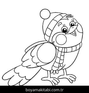 Kış Mevsimi boyama sayfası – okul öncesi, evde etkinlik