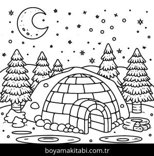 Kış boyama sayfası,  coloring page, , 