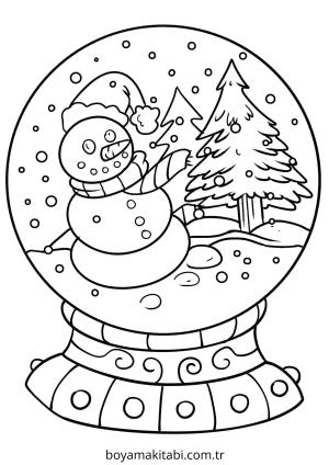 Kış boyama sayfası – eğitici aktivite, yaratıcılık