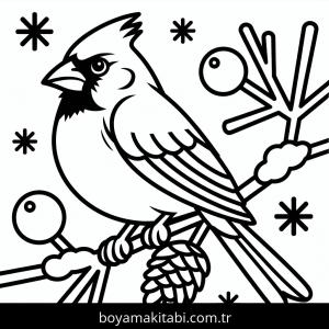 Kış boyama sayfası – boyama çalışması, yaratıcılığı geliştirir