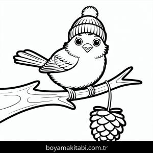 Kış boyama sayfası – evde etkinlik, ücretsiz yazdır