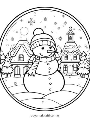 Kış boyama sayfası – eğitici aktivite, yaratıcılık