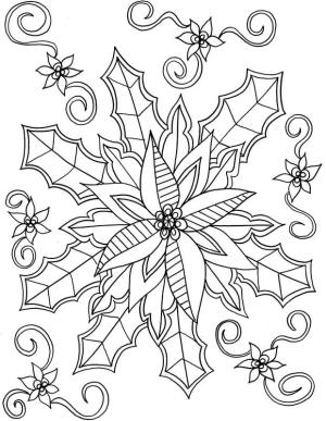 Kış boyama sayfası,  coloring page, Kışın Kar Tanesi, 