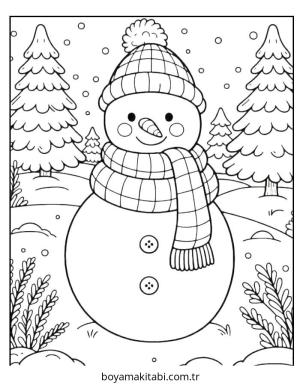Kış boyama sayfası – evde etkinlik, ücretsiz yazdır