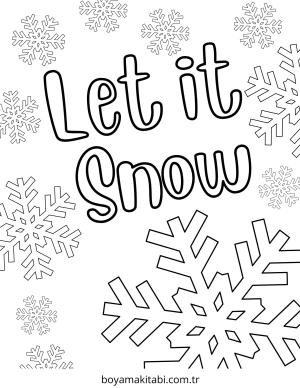 Kış boyama sayfası – keyifli zaman, renkli çizimler