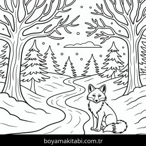 Kış boyama sayfası – ücretsiz yazdır, boyama etkinliği