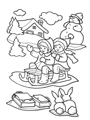 Kış boyama sayfası,  coloring page, Inanılmaz Kış, 