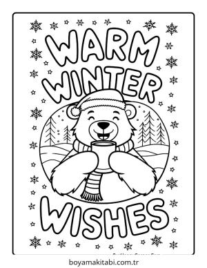 Kış boyama sayfası – ücretsiz yazdır, boyama etkinliği