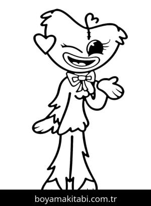 Kissy Missy boyama sayfası – basit çizim, kolay boyama