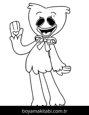 Kissy Missy boyama sayfası – çizgi film temalı, basit çizim